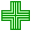 Een groen apothekerskruis