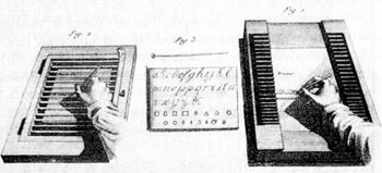 Illustration de 2 modèles de planches à écrire