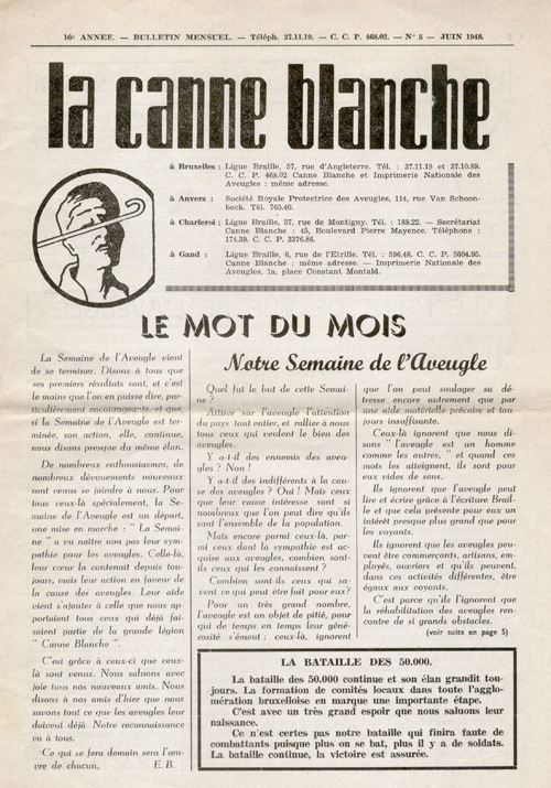 Archiefbeeld van een uitgave van de Witte Stok in juni 1948. Hierin is er voor het eerst sprake van 